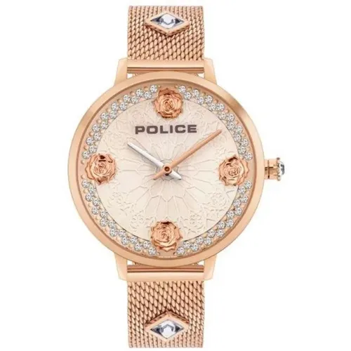 Watches, female, , Size: ONE SIZE Fashionable Rose Gold Womens Analog Watch - Police - Modalova