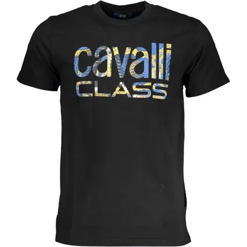 T-Shirts, male, , Size: 2XL Printed Logo T-Shirt - Cavalli Class - Modalova