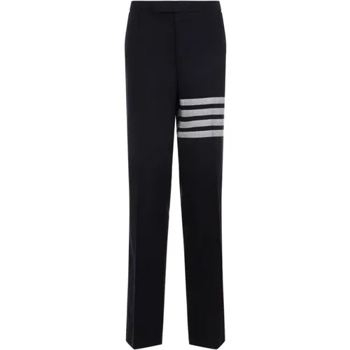 Navy Wool Trousers , male, Sizes: XL, L - Thom Browne - Modalova