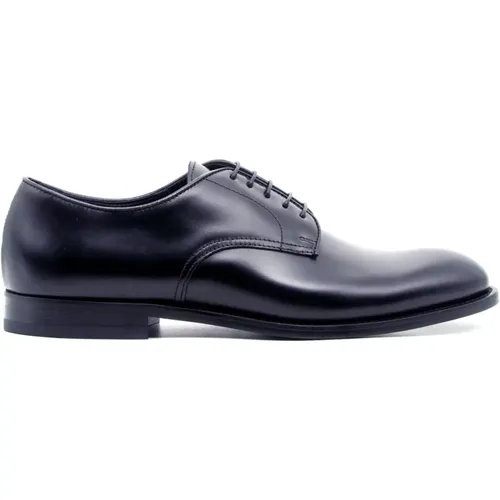 Elegante Blaue Leder Derby Schuhe , Herren, Größe: 40 EU - Doucal's - Modalova