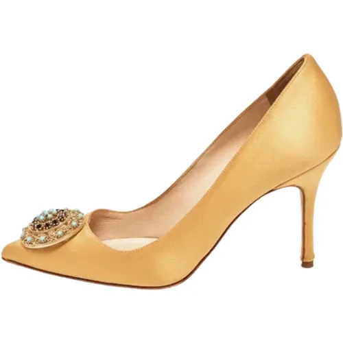 Pre-owned Satin heels , Damen, Größe: 36 EU - Manolo Blahnik Pre-owned - Modalova