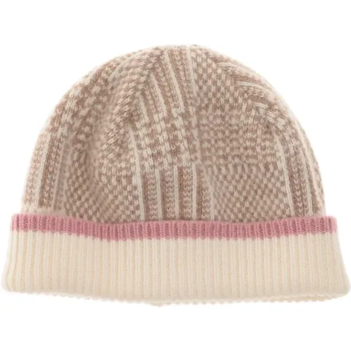 Check Pattern Lambswool Beanie Hat , female, Sizes: ONE SIZE - Paul Smith - Modalova