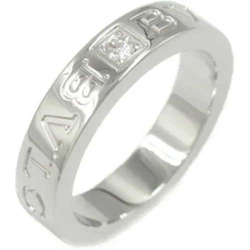 Pre-owned Jewellery, female, , Size: ONE SIZE Pre-owned White Gold rings - Bvlgari Vintage - Modalova