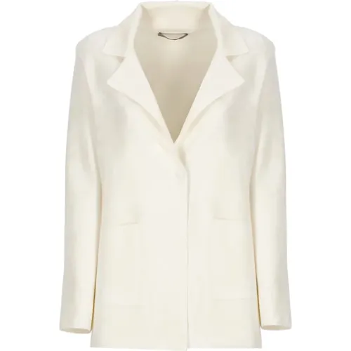 Ivory Wollmischung Blazer Jacke , Damen, Größe: S - D.Exterior - Modalova