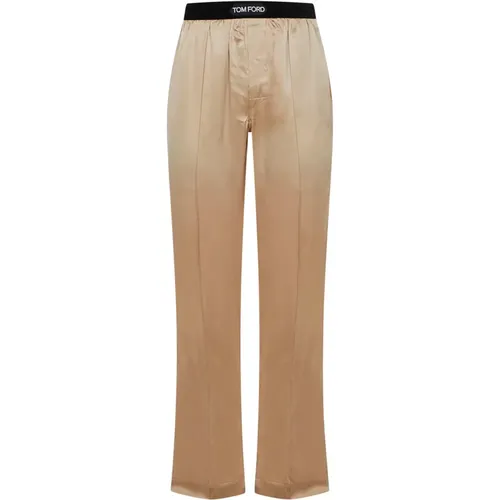 Straight Trousers, male, , Size: XL Trousers Upgrade Style Elastic Waistband - Tom Ford - Modalova