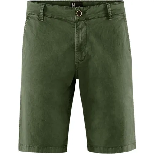 Cotton Gabardine Chino Bermuda Shorts , male, Sizes: W29, W32, W34, W31, W30, W40, W38, W28, W36, W33 - BomBoogie - Modalova