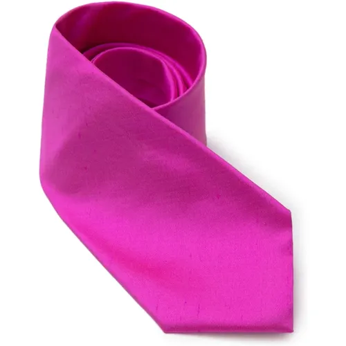 Ties, male, , Size: ONE SIZE Fuchsia Silk Tie - Dolce & Gabbana - Modalova