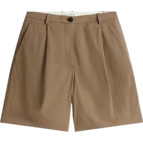 Short Shorts, female, , Size: S Pleated Shorts - Tommy Hilfiger - Modalova
