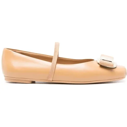 Ballerina Flats Leder - Salvatore Ferragamo - Modalova