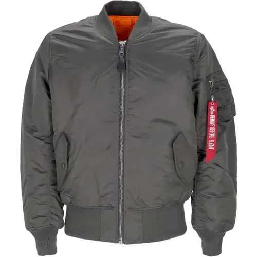 Bomber Jackets, male, , Size: XL Reversible Bomber Jacket with Zip - alpha industries - Modalova