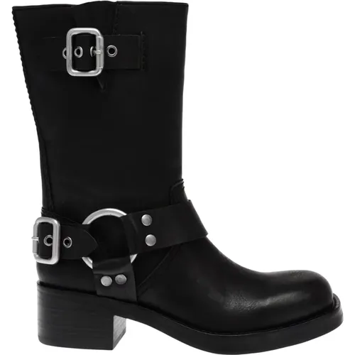 Schwarze Stiefel - Klassischer Stil , Damen, Größe: 38 EU - Steve Madden - Modalova