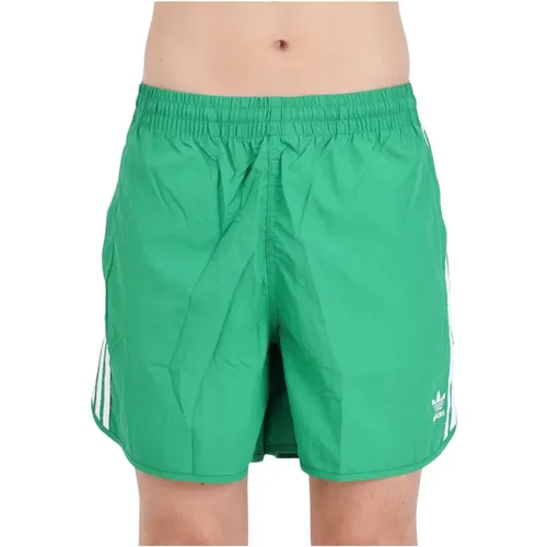 Grüne Beachwear-Shorts Sprinter-Stil , Herren, Größe: XS - adidas Originals - Modalova