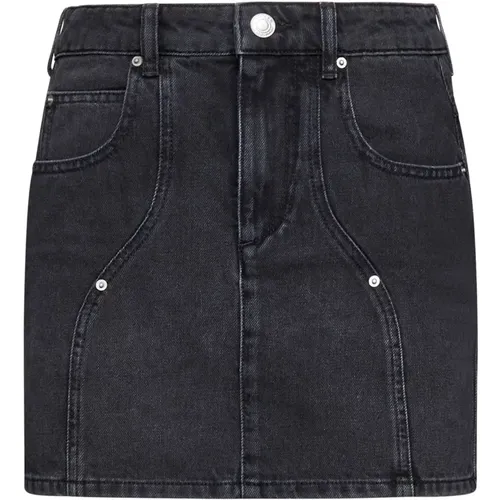 Faded Denim Mini Skirt , female, Sizes: 2XS - Isabel Marant Étoile - Modalova