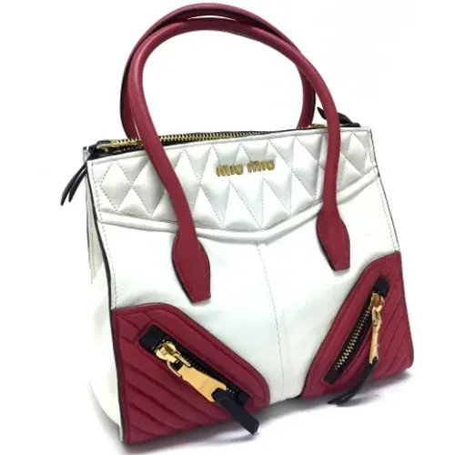 Pre-owned Leather handbags , female, Sizes: ONE SIZE - Miu Miu Pre-owned - Modalova