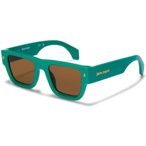 Grüne Sonnenbrille mit Original-Etui - Palm Angels - Modalova