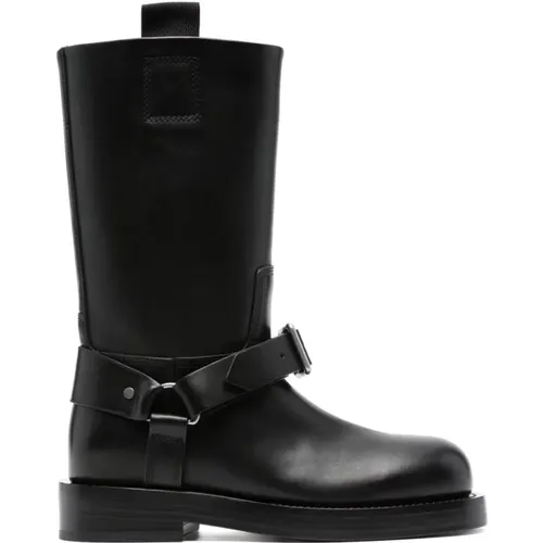 Boots with Front Buckle Detail , female, Sizes: 4 1/2 UK, 6 UK - Burberry - Modalova