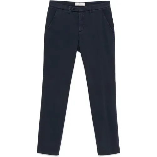 Straight Trousers, male, , Size: 2XL Navy Chinos Trousers - Briglia - Modalova