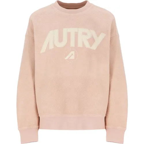 Rosa Crew Neck Sweatshirt für Frauen , Damen, Größe: M - Autry - Modalova