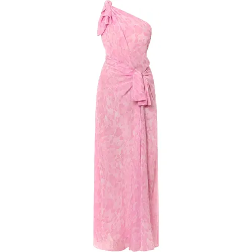 Ein-Schulter Bedrucktes Kleid , Damen, Größe: XS - pinko - Modalova