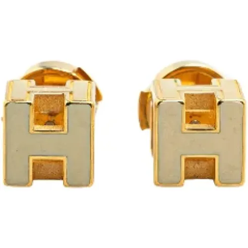 Pre-owned Jewellery, female, , Size: ONE SIZE Pre-owned Metal earrings - Hermès Vintage - Modalova