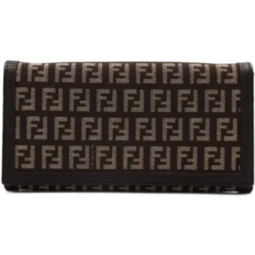 Pre-owned Wallets, female, , Size: ONE SIZE Pre-owned Canvas wallets - Fendi Vintage - Modalova