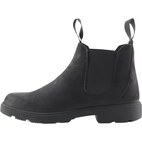 Klassischer Chelsea Boot aus schwarzem Nubuk , Herren, Größe: 41 EU - Nature Footwear - Modalova