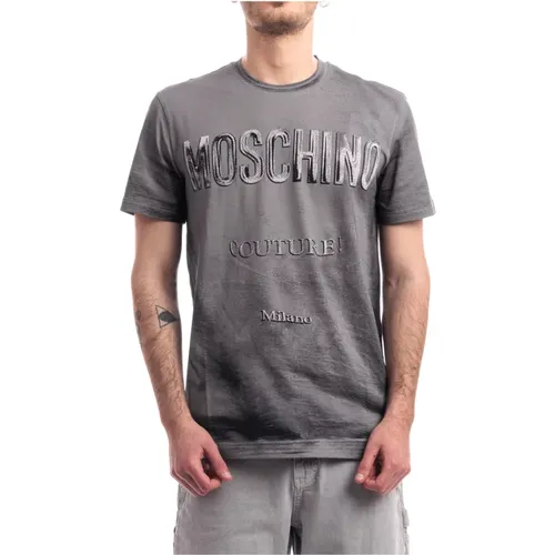 Cotton Jersey T-shirt , male, Sizes: XL - Moschino - Modalova