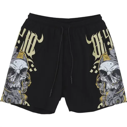 Beachwear, male, , Size: L Skull Swimshorts with Mesh - Dolly Noire - Modalova