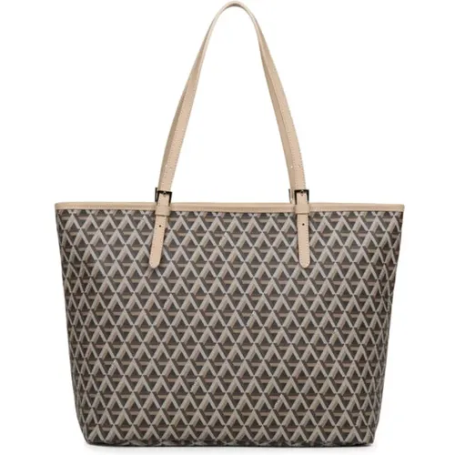 Geometric Marron - Nude Shopping Bag , female, Sizes: ONE SIZE - Lancaster - Modalova