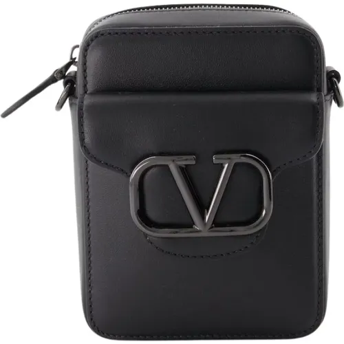 Smooth Leather Shoulder Bag , male, Sizes: ONE SIZE - Valentino Garavani - Modalova