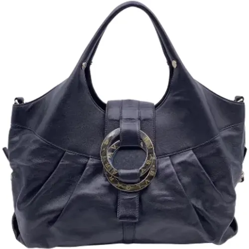 Pre-owned Tote Bags, female, , Size: ONE SIZE Pre-owned Leather handbags - Bvlgari Vintage - Modalova