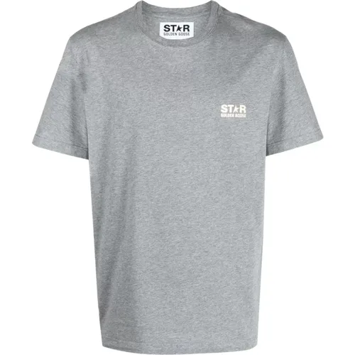 Men`s Clothing T-Shirts Polos Grey Aw23 , male, Sizes: M - Golden Goose - Modalova