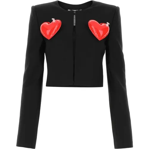 Gabardine Blazer Jacket , female, Sizes: XS - Moschino - Modalova