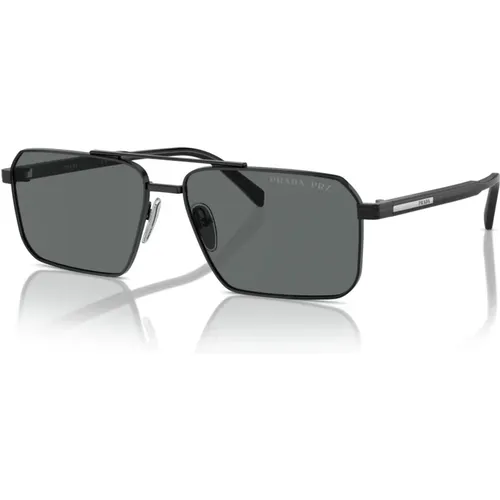 Dark Grey Sonnenbrillen , Herren, Größe: 61 MM - Prada - Modalova