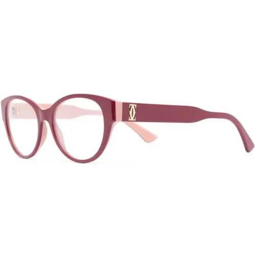 Rote Optische Brille für den täglichen Gebrauch,Klassische Schwarze Optische Brille - Cartier - Modalova