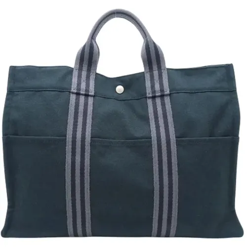 Pre-owned Tote Bags, female, , Size: ONE SIZE Pre-owned Canvas handbags - Hermès Vintage - Modalova