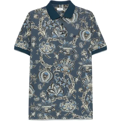 Polo Shirts, male, , Size: S Polo Shirt with Front Buttons - ETRO - Modalova