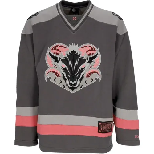 Grauer Hockey Crewneck Sweatshirt - Dolly Noire - Modalova