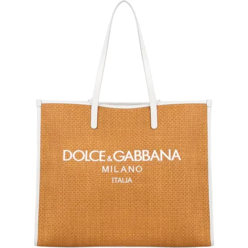 Large Shopping woven bag , female, Sizes: ONE SIZE - Dolce & Gabbana - Modalova