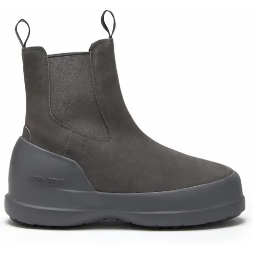 Graue Stiefeletten Aw24 Stil , Herren, Größe: 43 EU - moon boot - Modalova