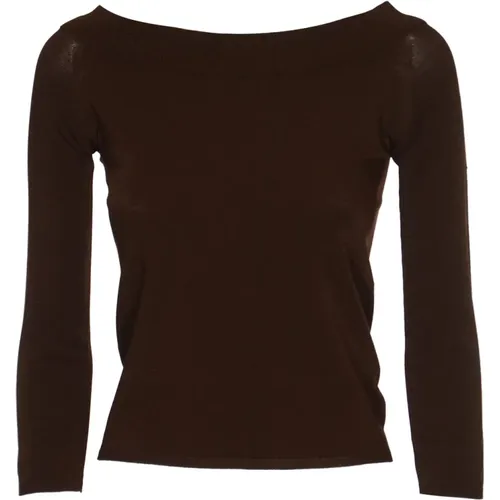 Off Shoulder Sweater , female, Sizes: S - Roberto Collina - Modalova