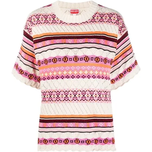 Women's Clothing Knitwear Pink Ss23 , female, Sizes: S, M - Kenzo - Modalova