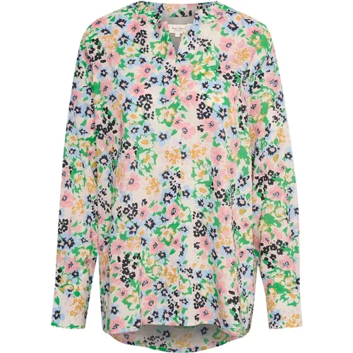 Green Multi Flower Print Shirt , female, Sizes: 2XS, L, XS, M - Part Two - Modalova