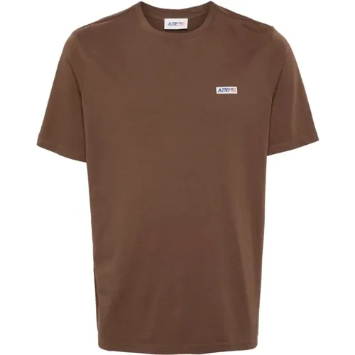 Cotton Jersey Crew Neck T-shirt , male, Sizes: L, S, M, XL - Autry - Modalova