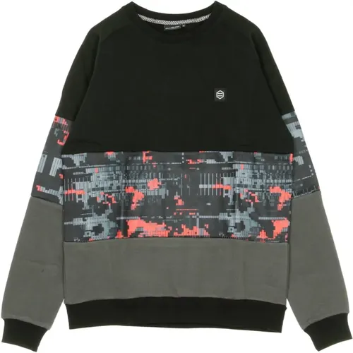 Glitch Camo Crewneck Sweatshirt Schwarz - Dolly Noire - Modalova