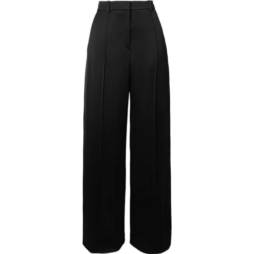 Wide Trousers, female, , Size: S Satin Pants - Balmain - Modalova