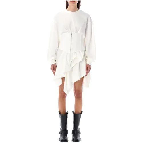 Weiße Fleece Mini Kleid - Acne Studios - Modalova
