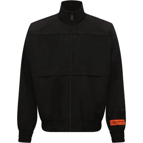 Schwarze Jacke mit Logo-Detail - Heron Preston - Modalova