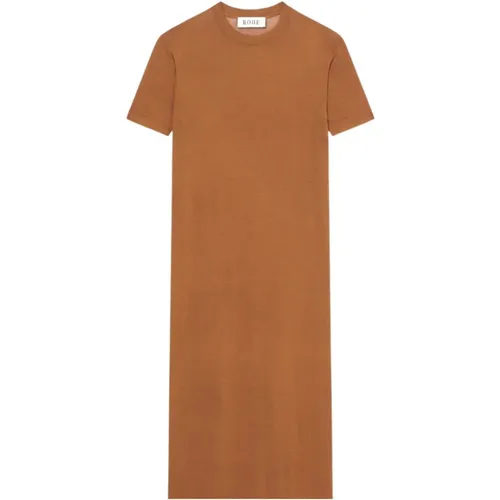 Fließendes T-Shirt-Kleid , Damen, Größe: L - Róhe - Modalova