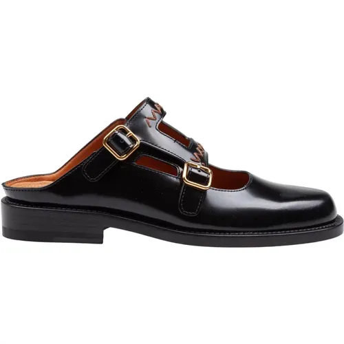 Mules, female, , Size: 6 US Bambi 3.0 Moccasin Sabot Flats - Marni - Modalova